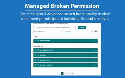 AQL Manage Broken Permissions for Microsoft 365 — screenshot