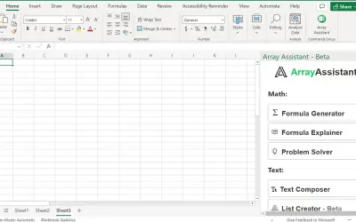 Array Assistant for Microsoft 365 — screenshot