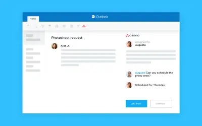 Asana for Outlook for Microsoft 365 — screenshot