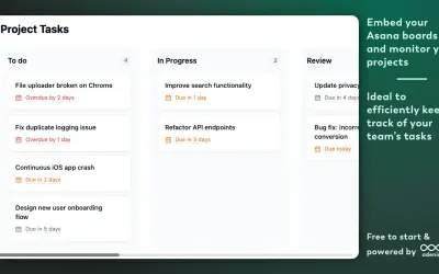 Asana integration by adenin for Microsoft 365 — screenshot