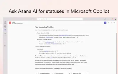 Asana for Microsoft 365 — screenshot