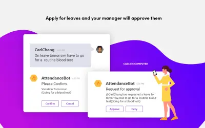 AttendanceBot for Microsoft 365 — screenshot