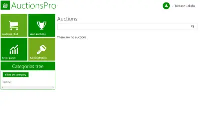 Auctions PRO demo for Microsoft 365 — screenshot