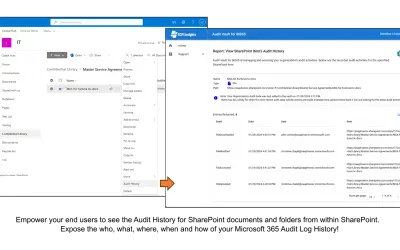 Audit History for SharePoint for Microsoft 365 — screenshot