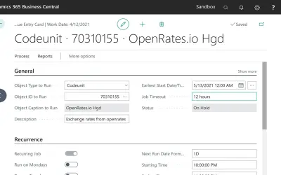 Automatic Exchange Rates for Microsoft 365 — screenshot