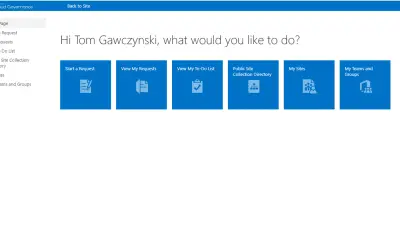 AvePoint Governance Automation Server for Microsoft 365 — screenshot