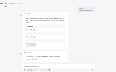AvePoint’s Virtual Assistant for Microsoft 365 — screenshot