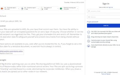 AXEL Go for Microsoft 365 — screenshot