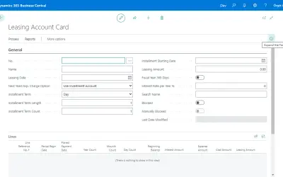 B2F Financial Leasing Management for Microsoft 365 — screenshot