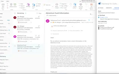 Backstop for Outlook for Microsoft 365 — screenshot