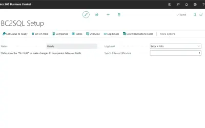 BC2SQL for Microsoft 365 — screenshot