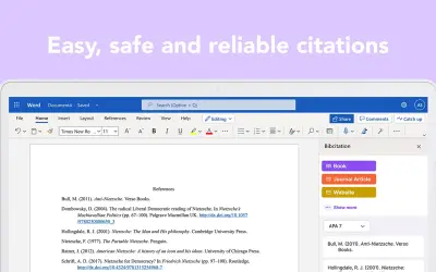 Bibcitation for Microsoft 365 — screenshot