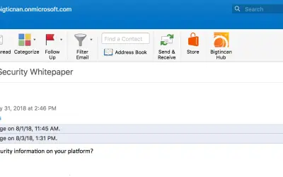 Bigtincan Hub for Outlook for Microsoft 365 — screenshot