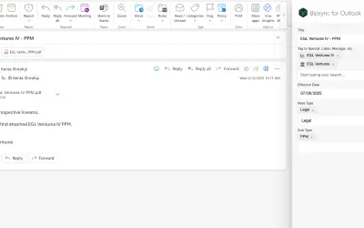 Bipsync for Outlook for Microsoft 365 — screenshot