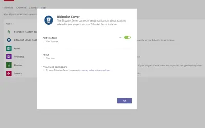 Bitbucket Server for Microsoft 365 — screenshot