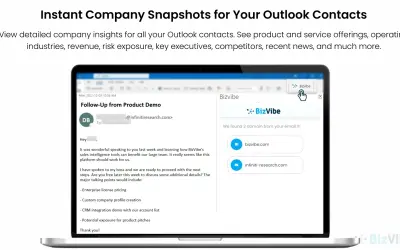 BizVibe - Turn Contacts into Insights for Microsoft 365 — screenshot