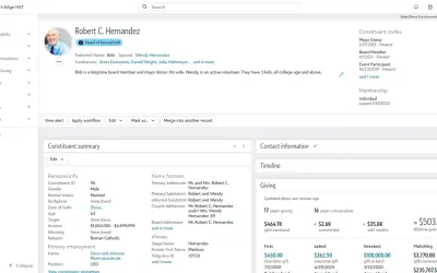 Blackbaud Raiser's Edge NXT for Microsoft 365 — screenshot