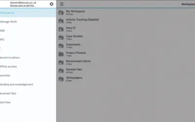 BlackBerry Workspaces for Microsoft 365 — screenshot