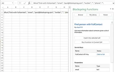 Blockspring for Microsoft 365 — screenshot