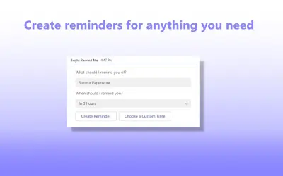 Bright Remind Me for Microsoft 365 — screenshot
