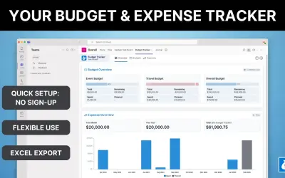 Budget Tracker for Microsoft 365 — screenshot