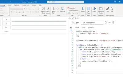 Build for Outlook for Microsoft 365 — screenshot