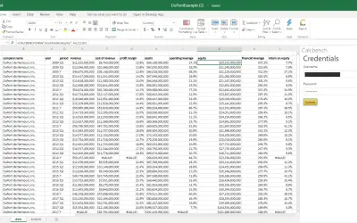 Calcbench for Microsoft 365 — screenshot