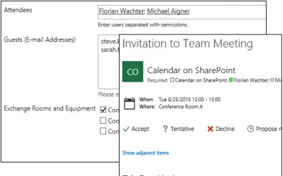 Calendar E-mail Extension for Office 365 for Microsoft 365 — screenshot