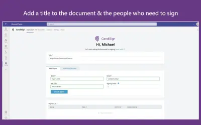 CandiSign for Microsoft 365 — screenshot