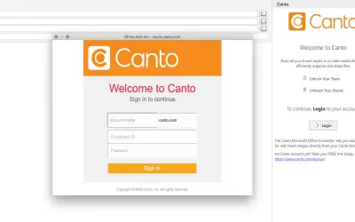 Canto Outlook Connector for Microsoft 365 — screenshot