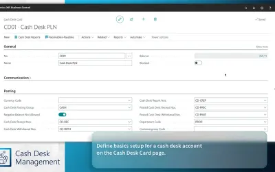 Cash Desk Management for Microsoft 365 — screenshot