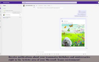 Celebrations Plan for Microsoft 365 — screenshot