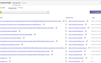 Central Links Subscription for Microsoft 365 — screenshot