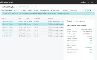 Channel Sales Manager for Amazon for Microsoft 365 — screenshot