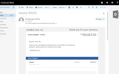 ChargeLogic Notify for Microsoft 365 — screenshot
