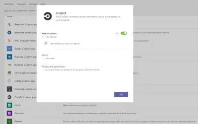 CircleCI for Microsoft 365 — screenshot