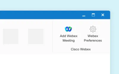 Cisco Webex Scheduler for Microsoft 365 — screenshot