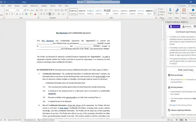 ClearContract for Microsoft 365 — screenshot