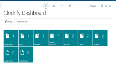 Clockify Connector for Microsoft 365 — screenshot