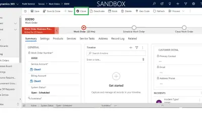 Clone Dynamics 365 Field Service Work Order for Microsoft 365 — screenshot