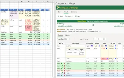 Compare and Merge for Excel for Microsoft 365 — screenshot