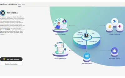 Contact Center | ROGER365.io for Microsoft 365 — screenshot