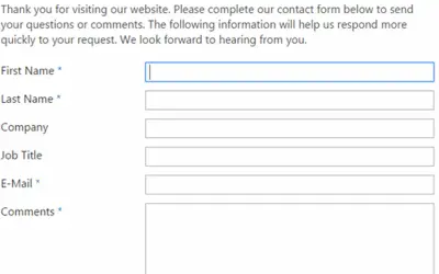 Contact Us for Microsoft 365 — screenshot