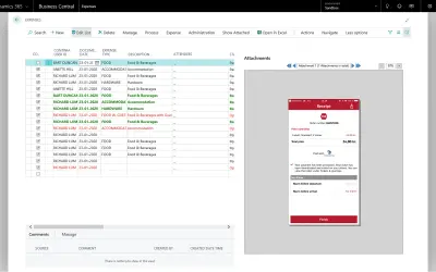 Continia Expense Management for Microsoft 365 — screenshot
