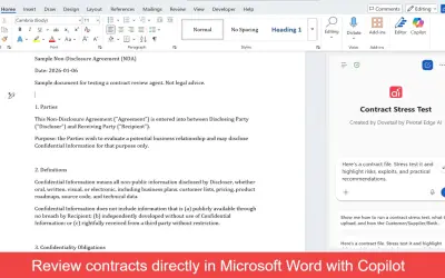 Contract Stress Test for Microsoft 365 — screenshot