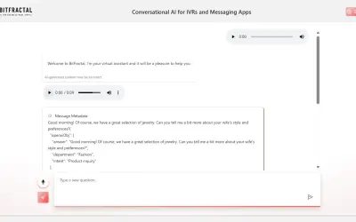 Conversational AI API for IVRs, WhatsApp, SMS for Microsoft 365 — screenshot