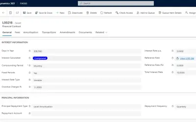 COREFIN LENDING and BANKING for Microsoft 365 — screenshot