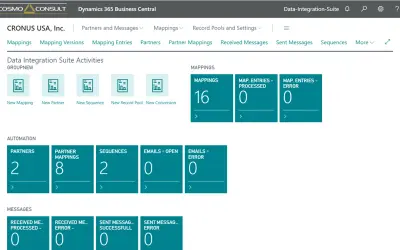 COSMO Data Integration Framework for Microsoft 365 — screenshot