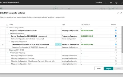 COSMO Intercompany for Microsoft 365 — screenshot