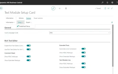 COSMO Text Module for Microsoft 365 — screenshot